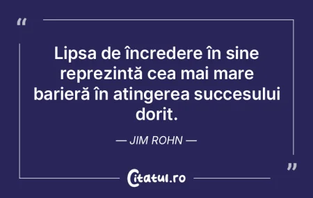 Lipsa de încredere în sine reprezintă... Lipsa de încredere în sine reprezintă...