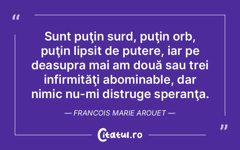 Citat Francois Marie Arouet - citate motivationale