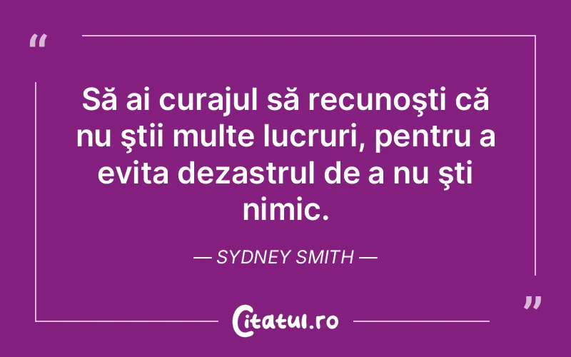 Citat Sydney Smith - citate motivationale
