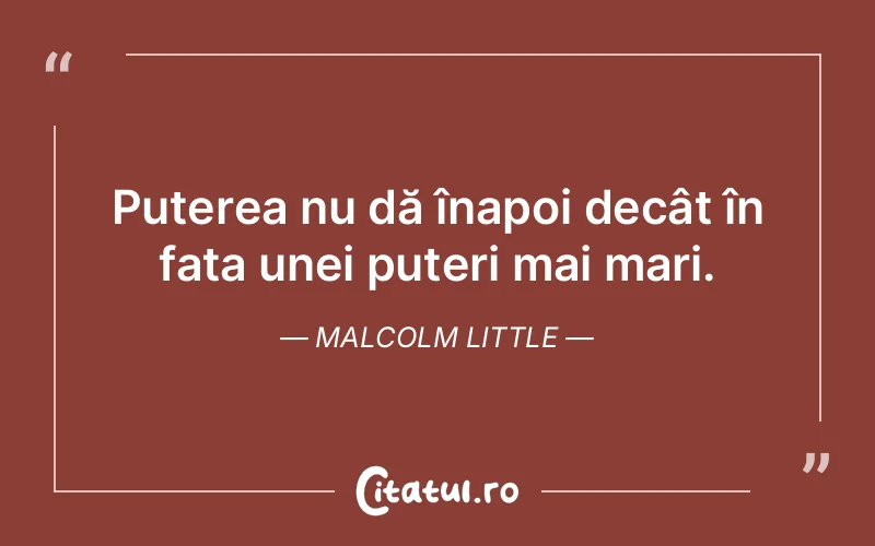 Citat Malcolm Little - citate motivationale