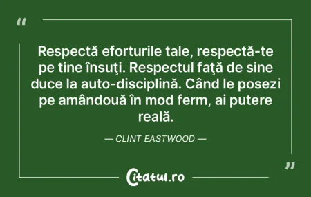 Respectă eforturile tale, respectă-te ... Respectă eforturile tale, respectă-te ...
