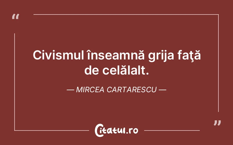 Citat Mircea Cartarescu - citate motivationale
