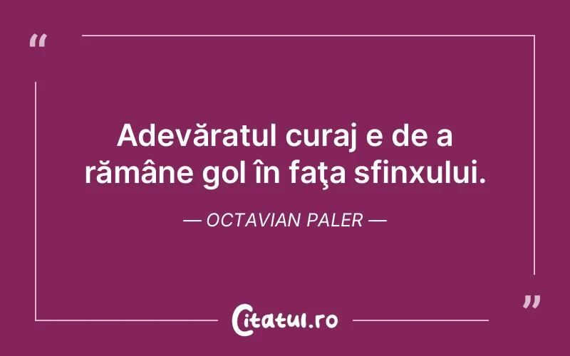 Citat Octavian Paler - citate motivationale