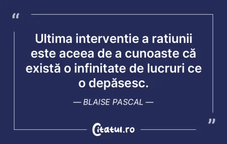 Ultima intervenție a rațiunii este ace... Ultima intervenție a rațiunii este ace...