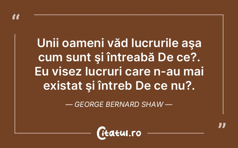 Citat George Bernard Shaw - citate motivationale