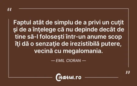 Faptul atât de simplu de a privi un cuÅ... Faptul atât de simplu de a privi un cuÅ...