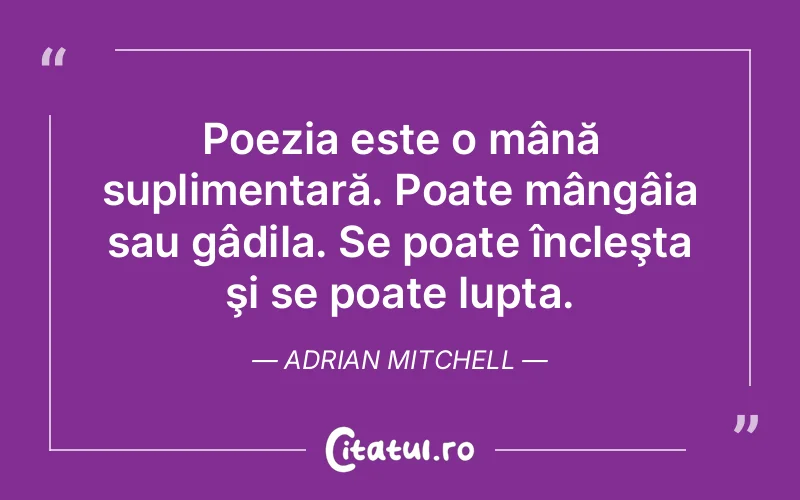 Citat Adrian Mitchell - citate motivationale