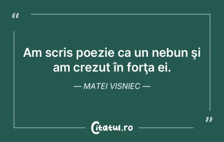 Am scris poezie ca un nebun şi am crezu... Am scris poezie ca un nebun şi am crezu...