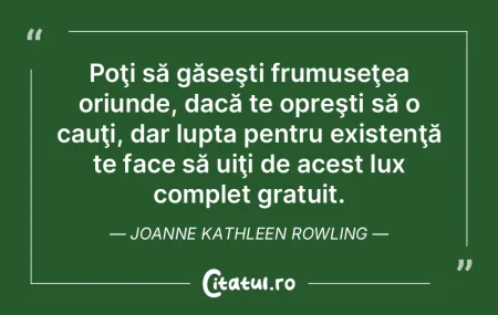 Poţi să găseşti frumuseţea oriunde,... Poţi să găseşti frumuseţea oriunde,...