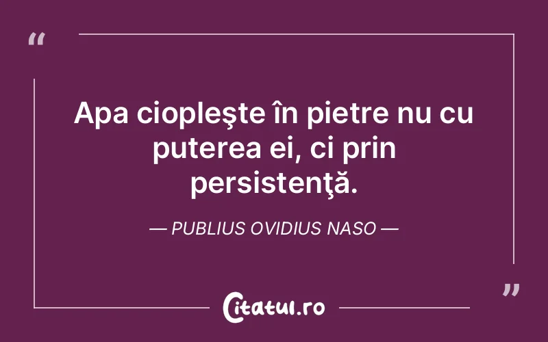 Citat Publius Ovidius Naso - citate motivationale