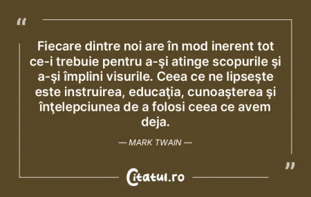 Fiecare dintre noi are în mod inerent t...