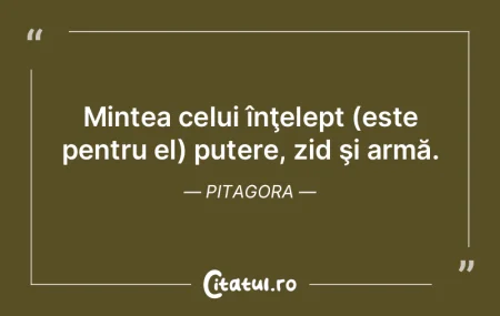 Mintea celui înţelept (este pentru el)... Mintea celui înţelept (este pentru el)...