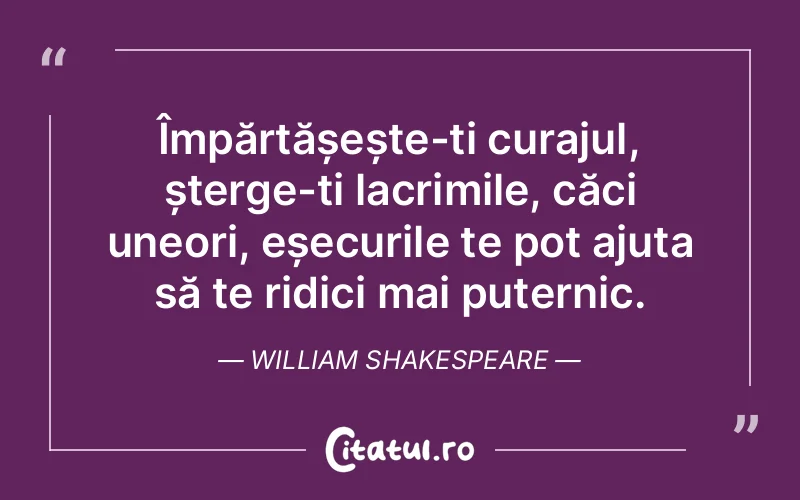 Citat William Shakespeare - citate motivationale