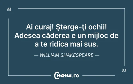 Ai curaj! Şterge-ţi ochii! Adesea căd... Ai curaj! Şterge-ţi ochii! Adesea căd...