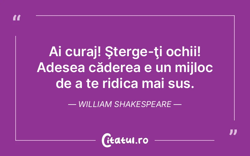 Citat William Shakespeare - citate motivationale