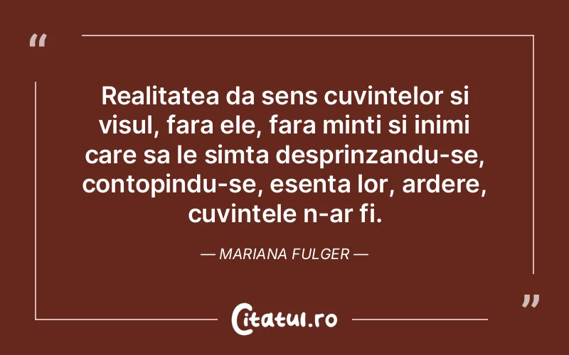 Citat Mariana Fulger - citate motivationale