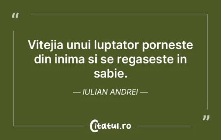 Vitejia unui luptator porneste din inima...