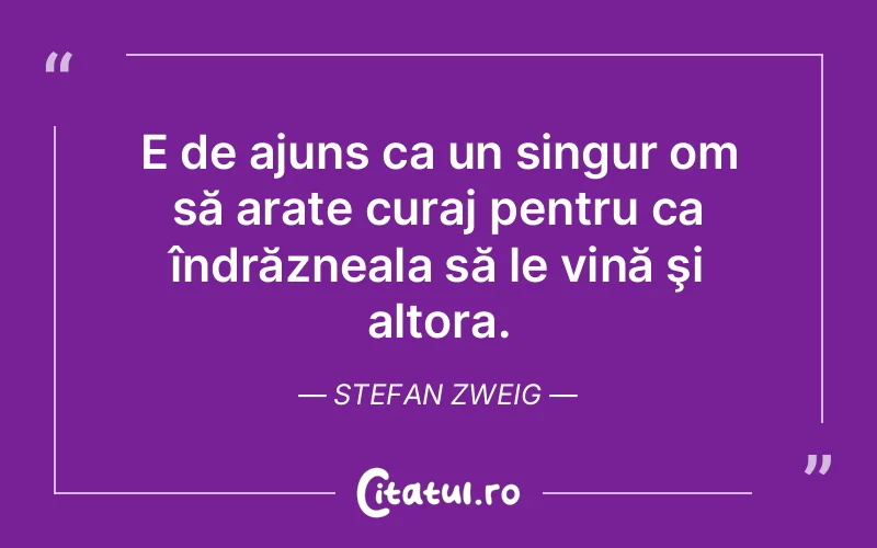 Citat Stefan Zweig - citate motivationale
