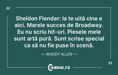 Sheldon Flender: Ia te uită cine e aici... Sheldon Flender: Ia te uită cine e aici...