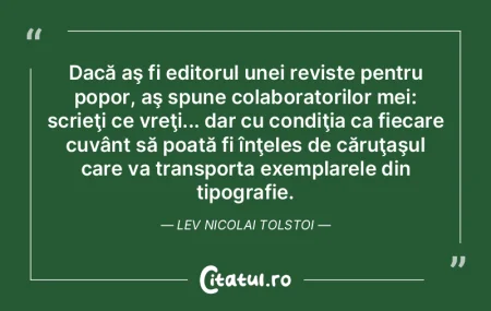 Dacă aş fi editorul unei reviste pentr...