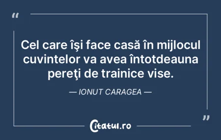 Cel care îşi face casă în mijlocul c...