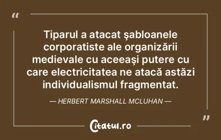 Tiparul a atacat şabloanele corporatist...