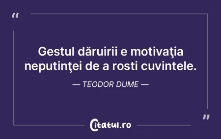 Gestul dăruirii e motivaţia neputinţe... Gestul dăruirii e motivaţia neputinţe...