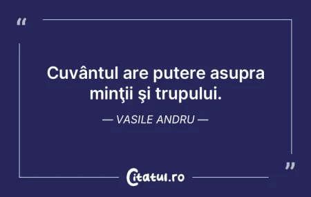 Cuvântul are putere asupra minţii şi ... Cuvântul are putere asupra minţii şi ...