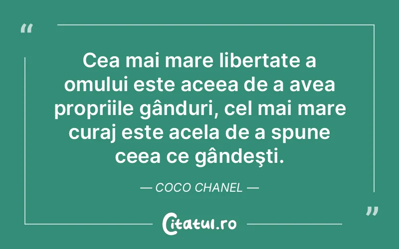 Citat Coco Chanel - citate motivationale