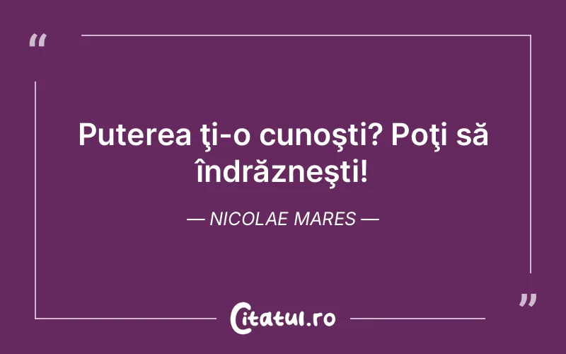 Citat Nicolae Mares - citate motivationale