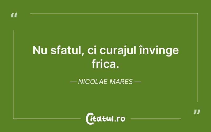 Citat Nicolae Mares - citate motivationale