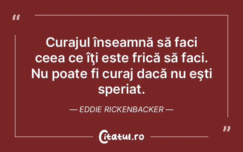 Citat Eddie Rickenbacker - citate motivationale