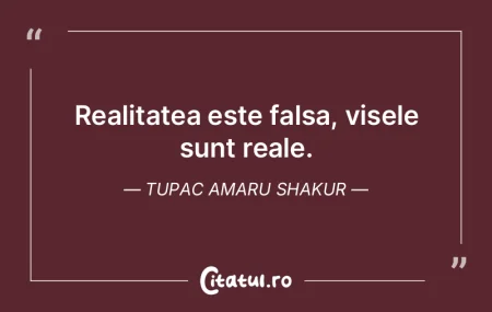 Realitatea este falsa, visele sunt reale... Realitatea este falsa, visele sunt reale...