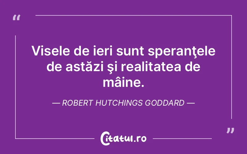 Citat Robert Hutchings Goddard - citate motivationale