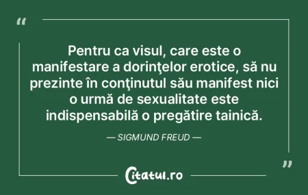 Pentru ca visul, care este o manifestare... Pentru ca visul, care este o manifestare...