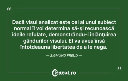 Dacă visul analizat este cel al unui su... Dacă visul analizat este cel al unui su...