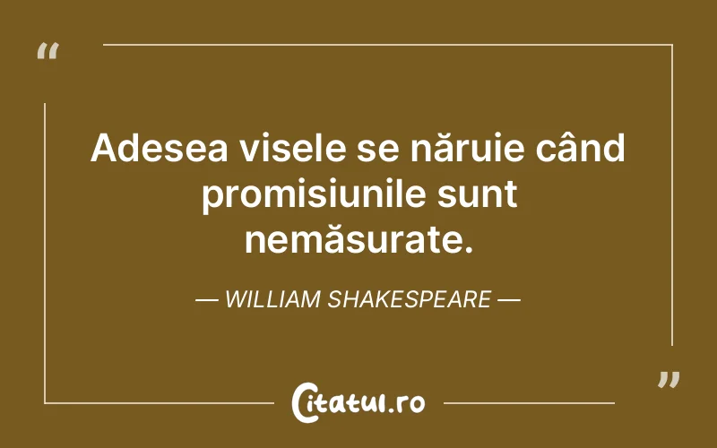Citat William Shakespeare - citate motivationale