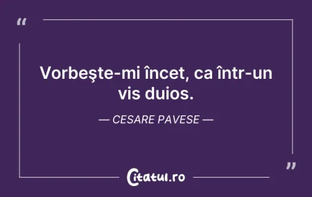 Vorbeşte-mi încet, ca într-un vis dui... Vorbeşte-mi încet, ca într-un vis dui...