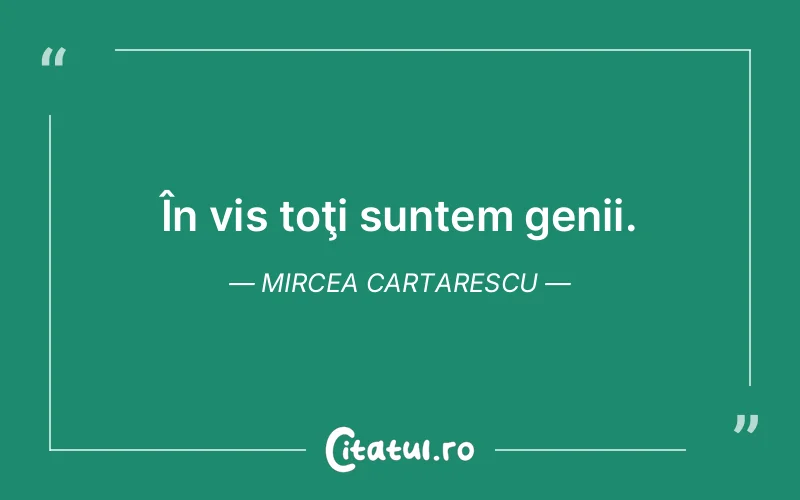 Citat Mircea Cartarescu - citate motivationale