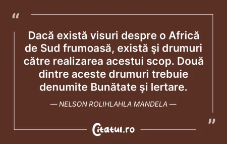 Dacă există visuri despre o Africă de...