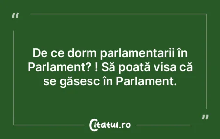 De ce dorm parlamentarii în Parlament? ...