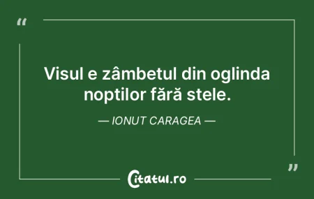 Visul e zâmbetul din oglinda nopților ...