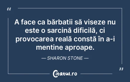 A face ca bărbații să viseze nu este ...