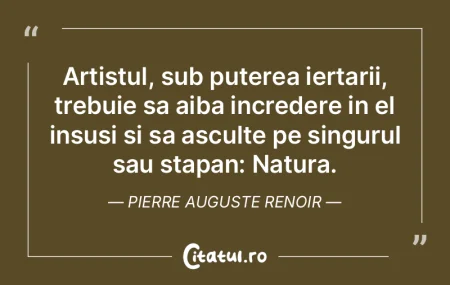 Artistul, sub puterea iertarii, trebuie ... Artistul, sub puterea iertarii, trebuie ...