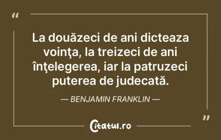 La douăzeci de ani dicteaza voinţa, la... La douăzeci de ani dicteaza voinţa, la...