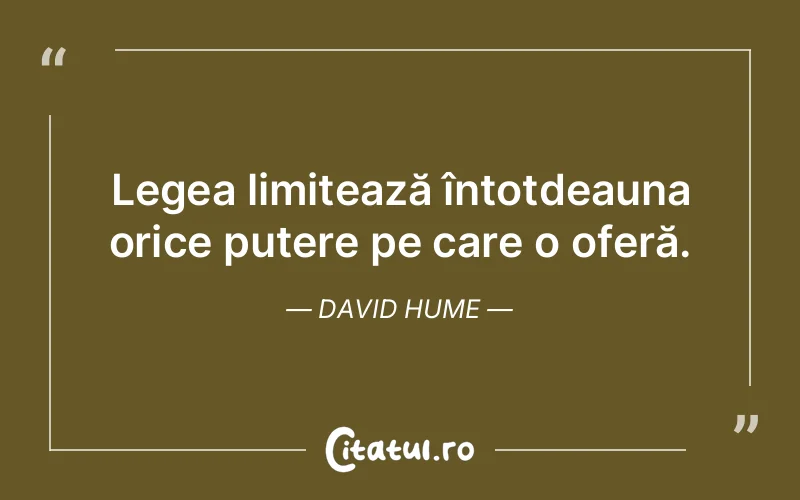 Citat David Hume - citate motivationale