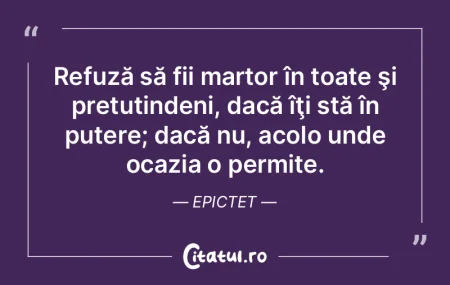 Refuză să fii martor în toate şi pre...
