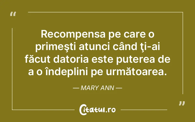 Citat Mary Ann - citate motivationale