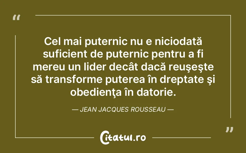 Citat Jean Jacques Rousseau - citate motivationale