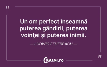 Un om perfect înseamnă puterea gândir... Un om perfect înseamnă puterea gândir...